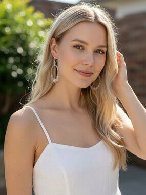 Chan Luu Hoop Earrings with clear beads
